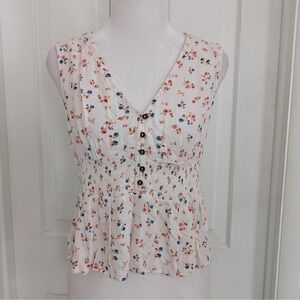 Y2K Babydoll Coquette Summer Top LARGE Fairy Cottagecore Soft Girl Floral Women